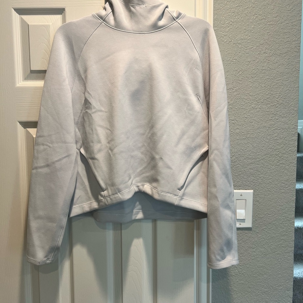 Cozy Light Gray Pullover Sweatshirt